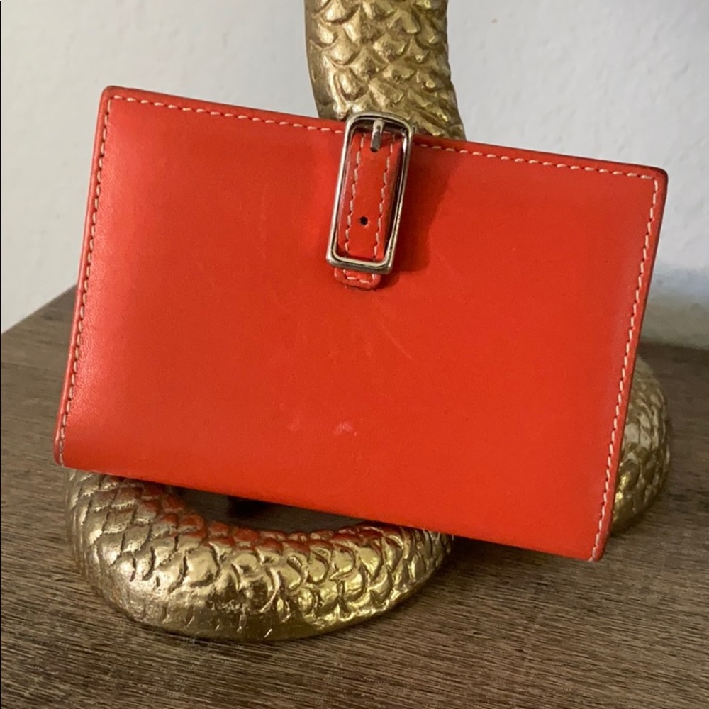 Coach orange card holder small wallet